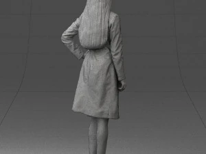 woman in bathrobe 0259 3D Model