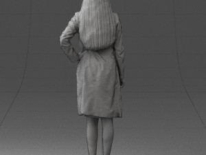 woman in bathrobe 0259 Modello 3D