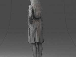 woman in bathrobe 0259 Modello 3D