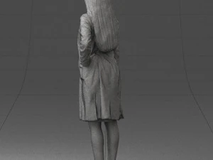 woman in bathrobe 0259 3D Model