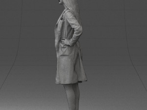 woman in bathrobe 0259 Modello 3D