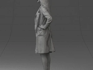 woman in bathrobe 0259 3D Model