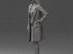 woman in bathrobe 0259 3D Model