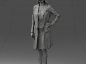 woman in bathrobe 0259 3D Model