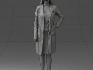 woman in bathrobe 0259 3D Model