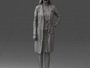 woman in bathrobe 0259 Modello 3D