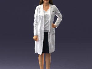 woman in bathrobe 0259 3D Print Model