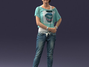 woman in eans 0260 3D Model