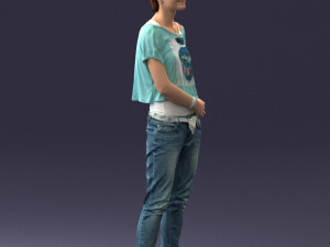 woman in eans 0260 3D Model