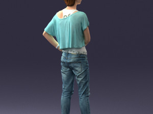 woman in eans 0260 3D Model