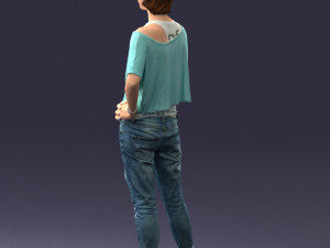 woman in eans 0260 3D Model