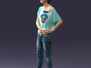 woman in eans 0260 3D Model