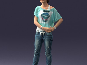 woman in eans 0260 3D Model