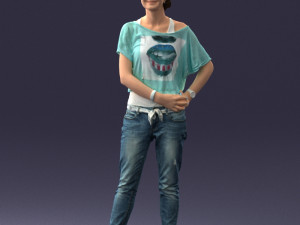 woman in eans 0260 3D Model