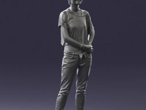woman in eans 0260 3D Model