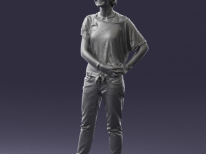 woman in eans 0260 3D Model
