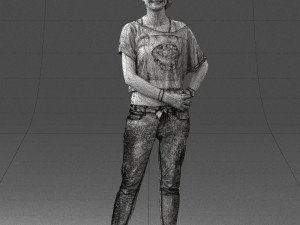 woman in eans 0260 3D Model