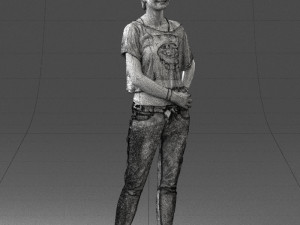 woman in eans 0260 3D Model