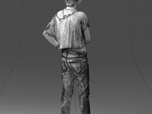 woman in eans 0260 3D Model