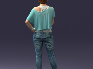 woman in jeans 0260 3d print ready 3D Принт Модель