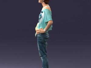 woman in jeans 0260 3d print ready 3D Принт Модель