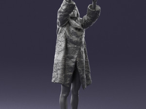 woman in coat 0261 Modello 3D