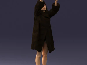 woman in coat 0261 3D Print Model