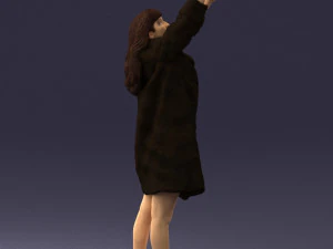 woman in coat 0261 3D Print Model
