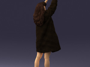 woman in coat 0261 3D-Druckmodell