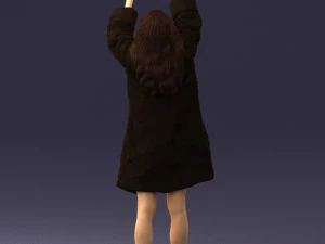 woman in coat 0261 3D Print Model