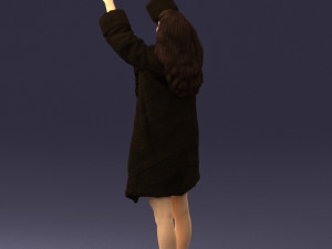woman in coat 0261 3D-Druckmodell