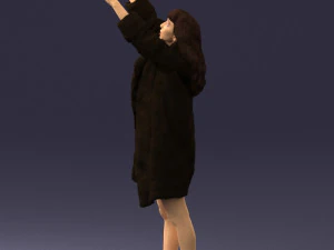 woman in coat 0261 3D Print Model
