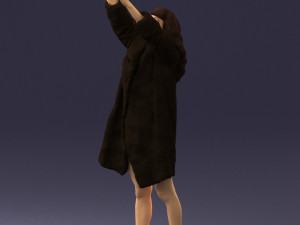 woman in coat 0261 3D-Druckmodell