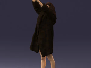 woman in coat 0261 3D Print Model