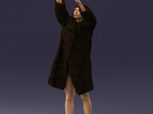 woman in coat 0261 3D-Druckmodell