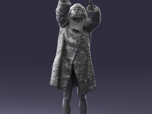 woman in coat 0261 3D-Druckmodell