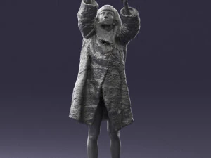 woman in coat 0261 3D Print Model