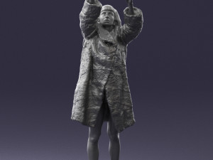 woman in coat 0261 3D-Druckmodell
