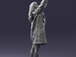 woman in coat 0261 3D-Druckmodell