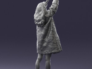 woman in coat 0261 3D-Druckmodell