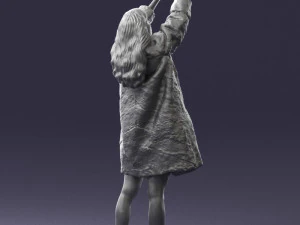 woman in coat 0261 3D Print Model