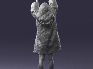 woman in coat 0261 3D-Druckmodell