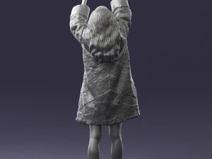 woman in coat 0261 3D Print Model