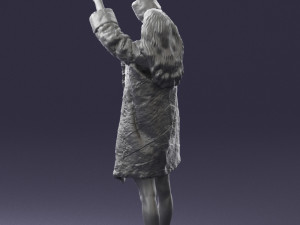 woman in coat 0261 3D-Druckmodell