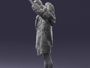 woman in coat 0261 3D-Druckmodell