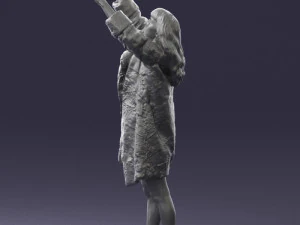woman in coat 0261 3D Print Model