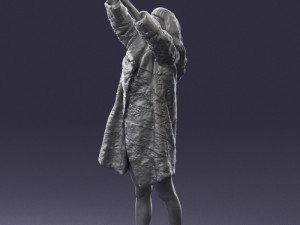 woman in coat 0261 3D-Druckmodell