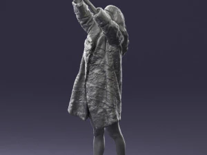 woman in coat 0261 3D Print Model