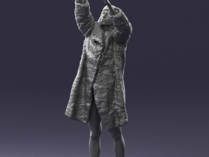 woman in coat 0261 3D-Druckmodell