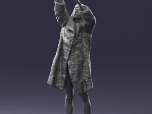 woman in coat 0261 3D Print Model